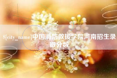 慈溪中国消防救援学院河南招生录取分数