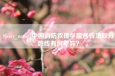 慈溪中国消防救援学院各省录取分数线有何差异？