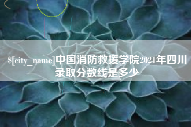 慈溪中国消防救援学院2021年四川录取分数线是多少