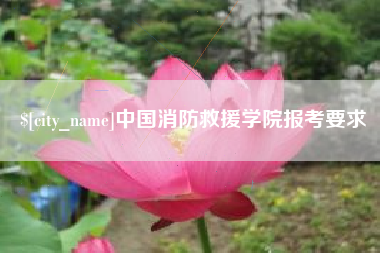 慈溪中国消防救援学院报考要求