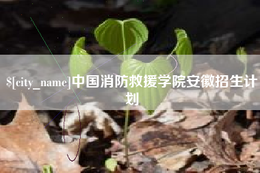 慈溪中国消防救援学院安徽招生计划