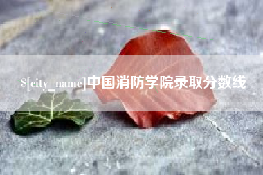慈溪中国消防学院录取分数线