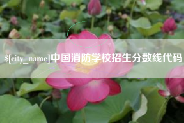 慈溪中国消防学校招生分数线代码