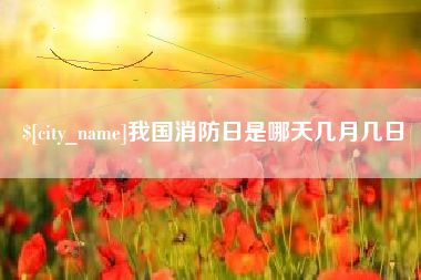 慈溪我国消防日是哪天几月几日