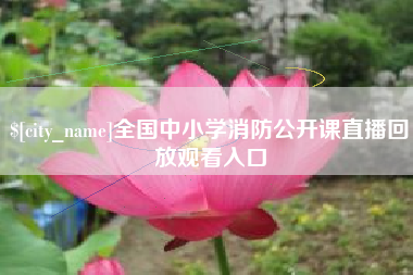 慈溪全国中小学消防公开课直播回放观看入口