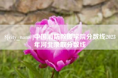 慈溪中国消防救援学院分数线2023年河北录取分数线