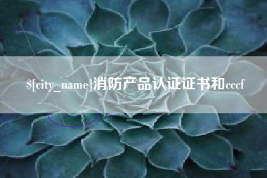 慈溪消防产品认证证书和cccf