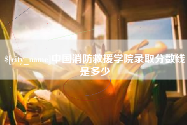 慈溪中国消防救援学院录取分数线是多少