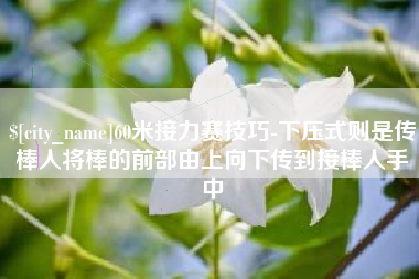 慈溪60米接力赛技巧-下压式则是传棒人将棒的前部由上向下传到接棒人手中